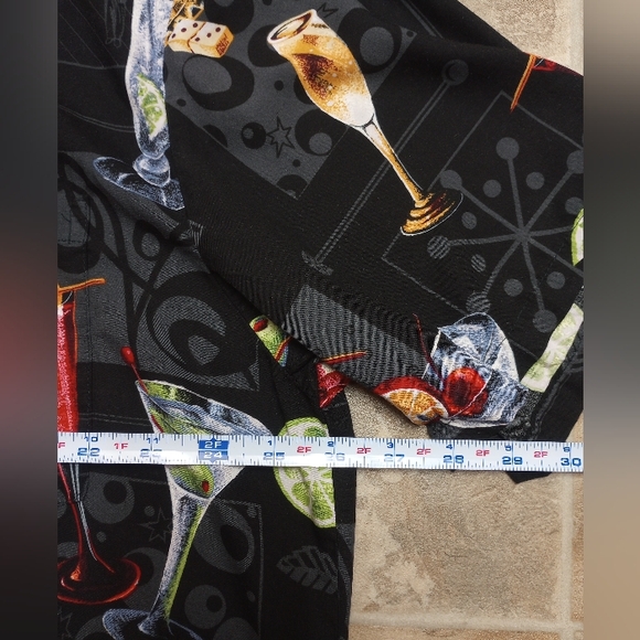 Vtg Paradise Found Cocktail Hour Drink Print Genuine Hawaiian Shirt Mens Large - Picture 3 of 9